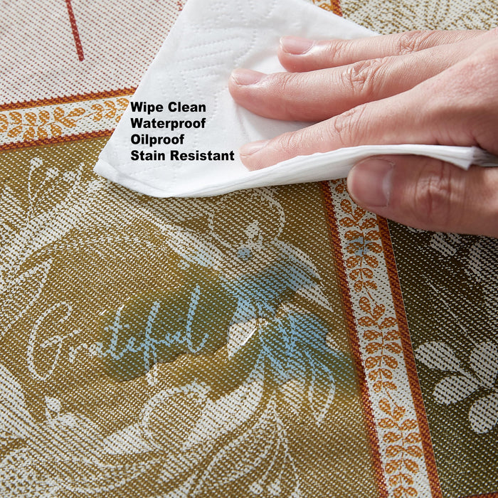Harvest Breeze Vinyl Thanksgiving Tablecloth by Newbridge