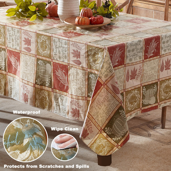 Harvest Breeze Vinyl Thanksgiving Tablecloth by Newbridge